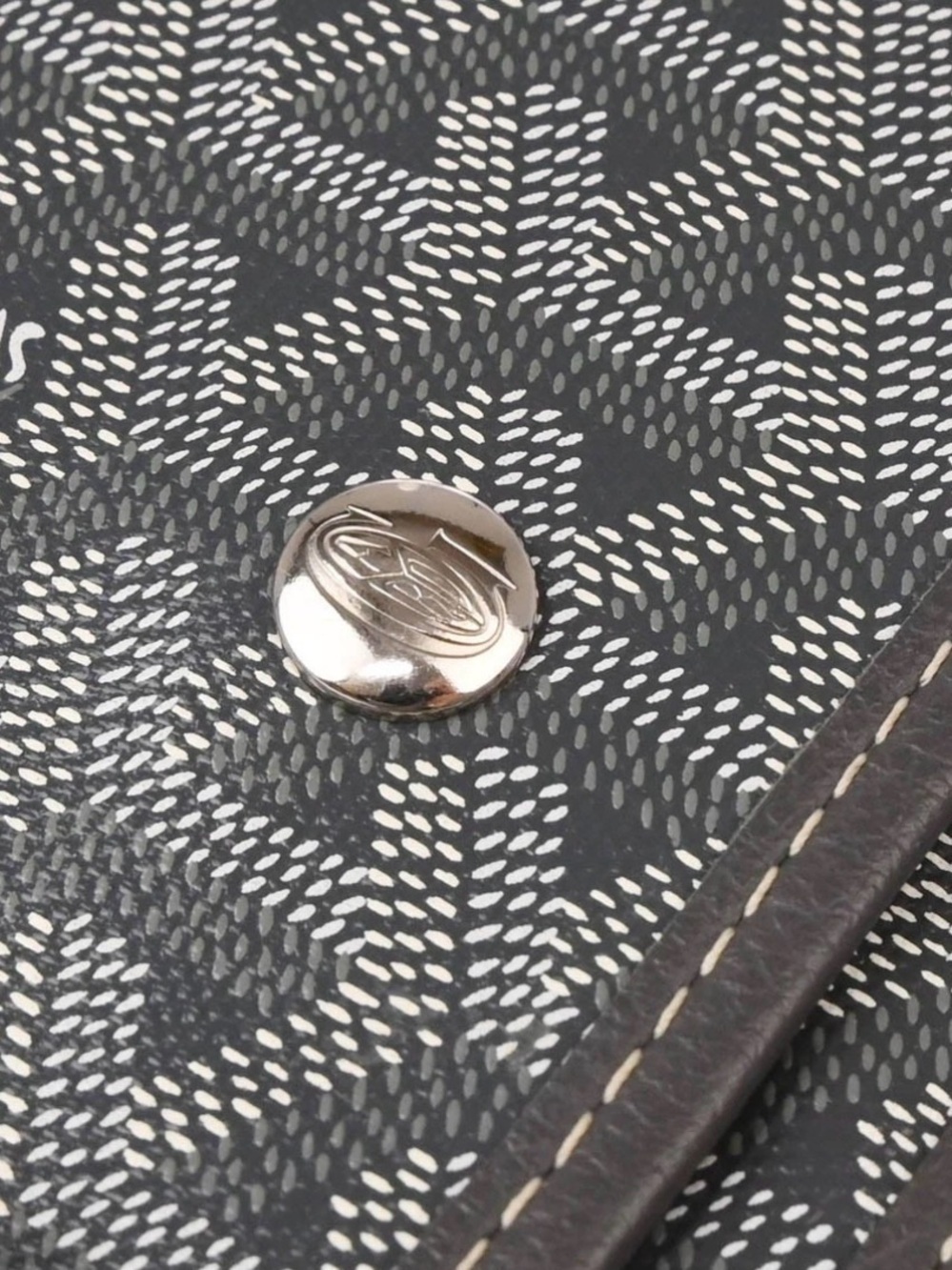 Goyard Plumet Clutch Wallet Coated Canvas Gray Shoulder Bag image 5